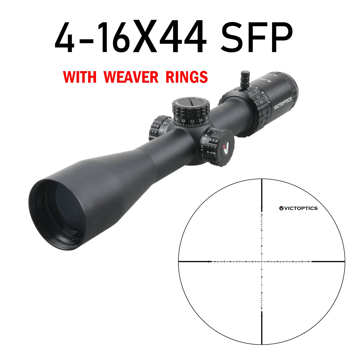 Victoptics S4 4-16x44 FFP SFP Riflescpe FDE with Turret Lock Feature Edge-to-Edge Image hunting tactical MDL Long Eye Relief