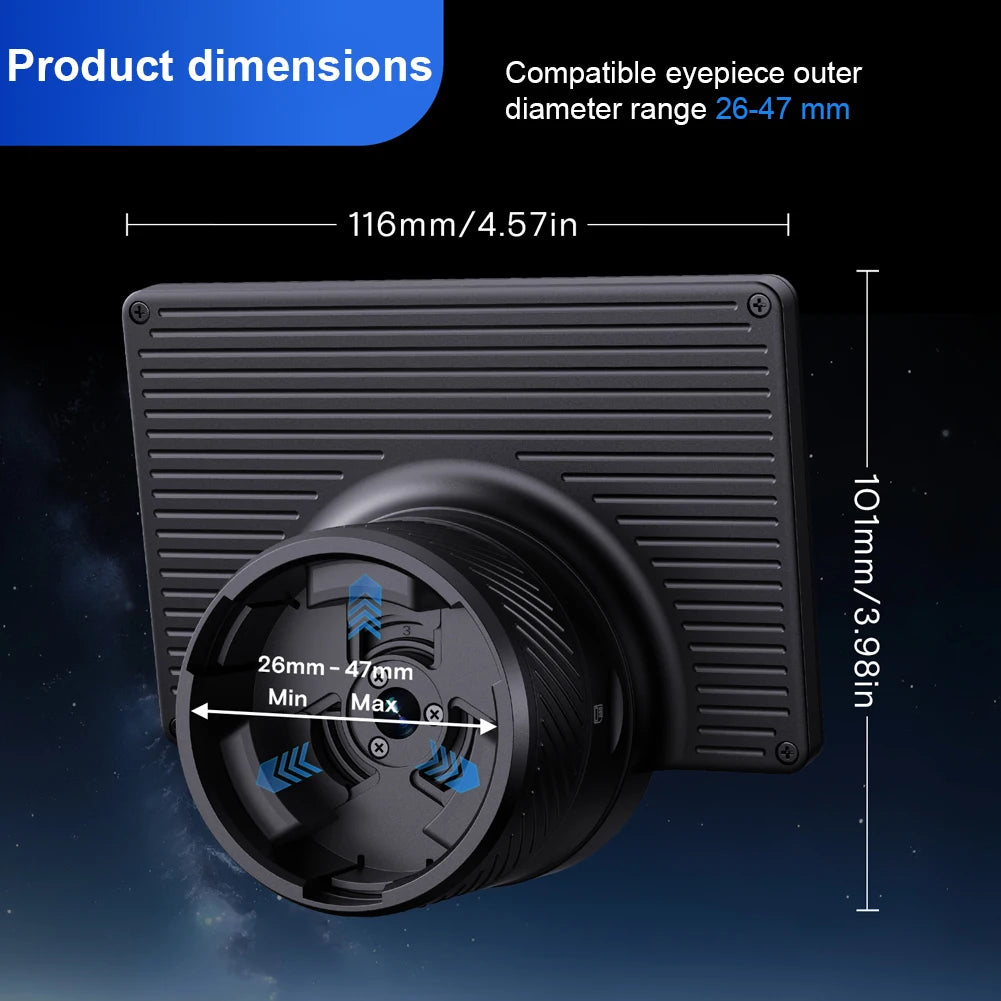 WiFi Electronic Eyepiece 1080P Telescope Camera Eyepiece with 4.3 Inch IPS Screen for Astronomical Telescope