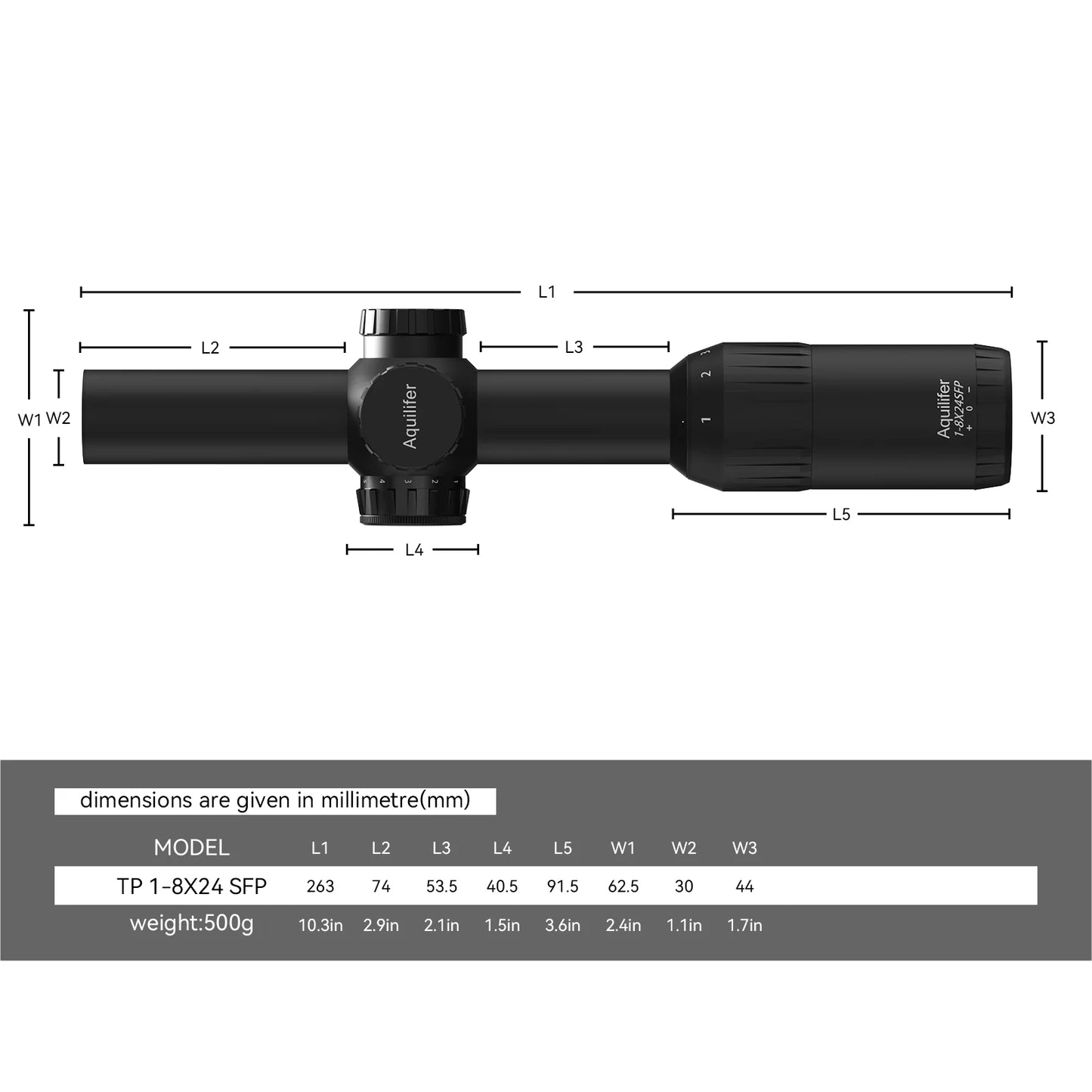 Aquilifer TP 1-8x24 SFP LPVO Tactical Rifle Scope BDC Reticle 11 Illumination for AR AK CQB Hunting with Scope Mount Included