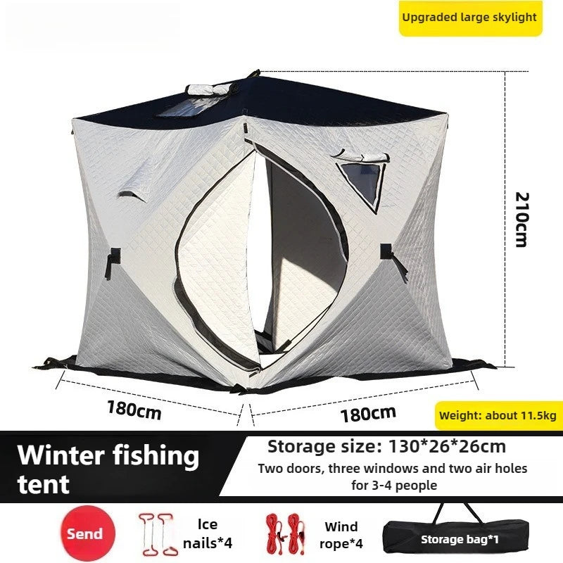 Portable Ice Fishing Shelter Easy Set-up Winter Fishing Tent Ice Fishing Tent Waterproof & Windproof Winter Fishings Shelter 텐트