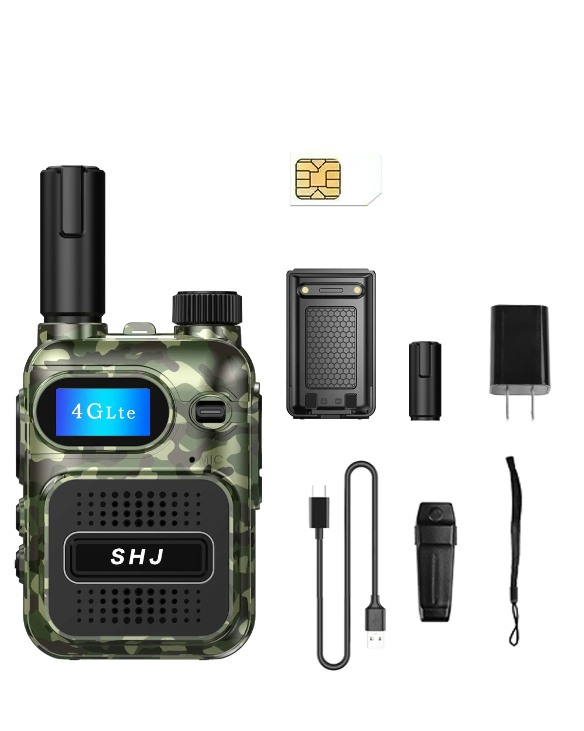 SHJ 4G PoC Radios with 1 Additional Yearly Sim Cards- Ultimate Communication Solution for Businesses and Teams walkie-Talkie Dur