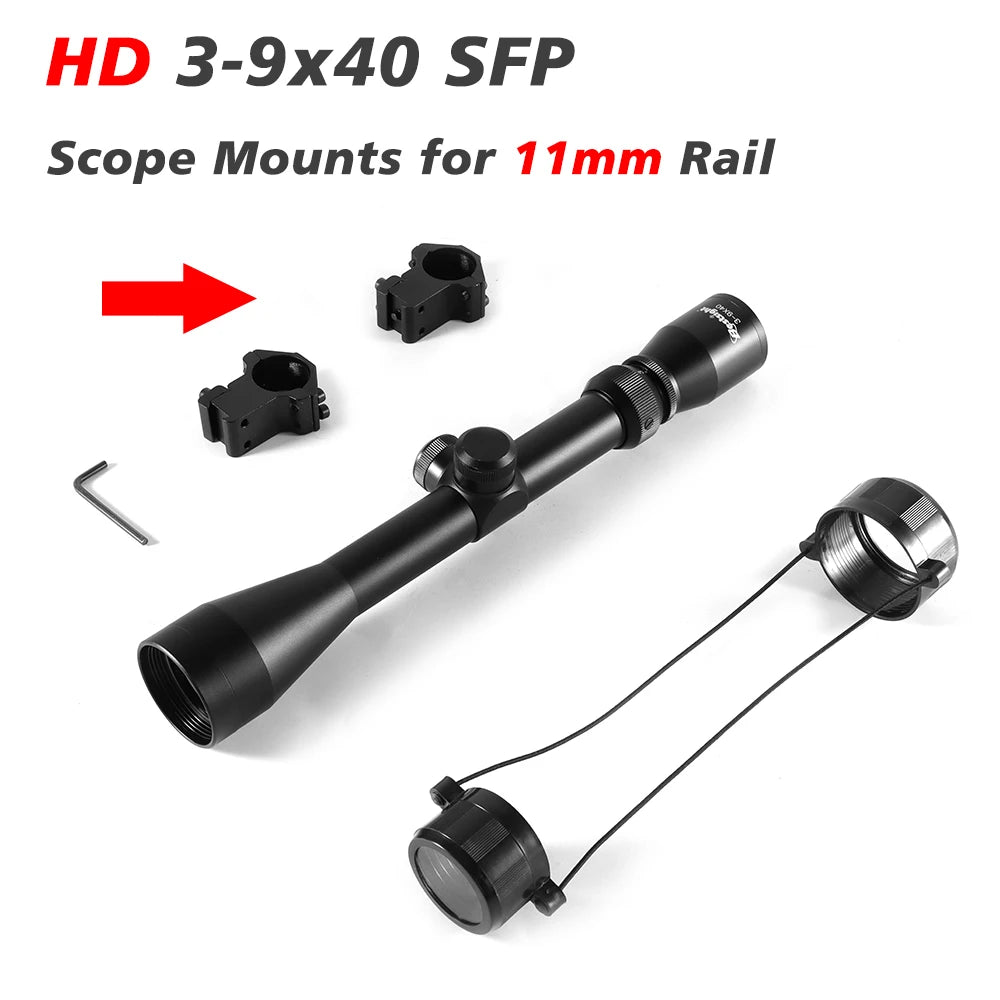 3-9X40 Hunting Deer Air Scope Wire Rangefinder Reticle Crossbow Mil Dot Reticle Scope Tactical Optical Sights