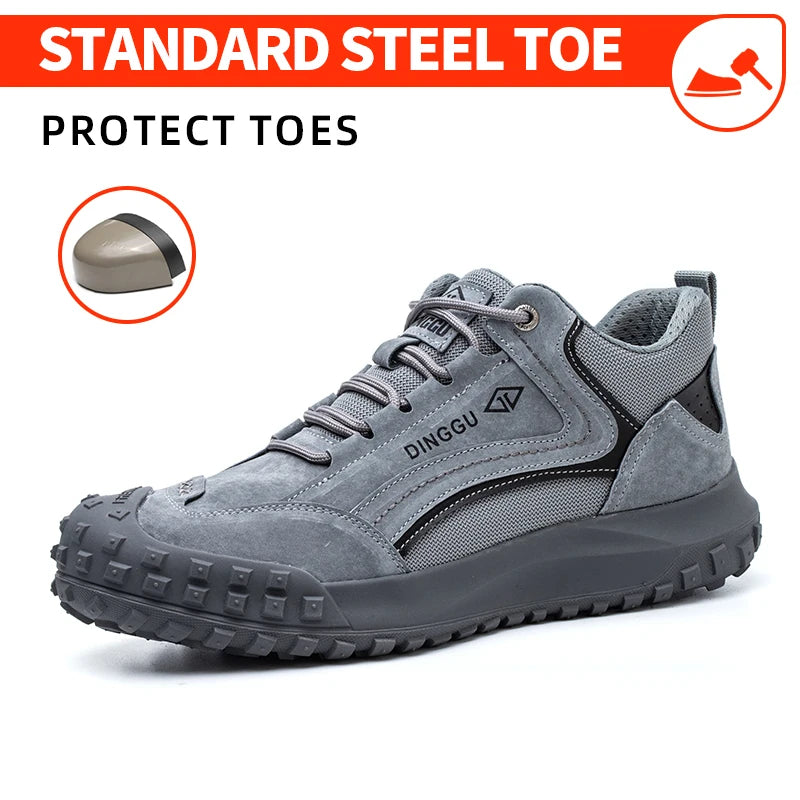 Men's Steel Toe Anti-Puncture Breathable Lightweight Indestructible Industrial And Construction Site protective shoes