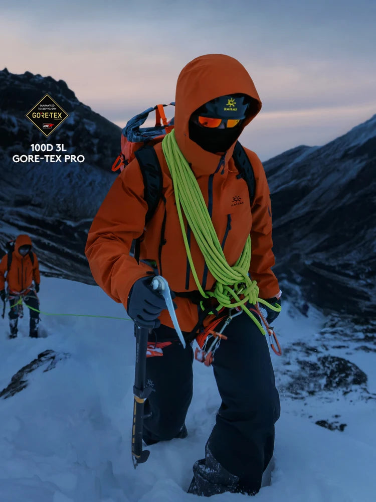 KAILAS Mont Q60 GTX PRO 100D 3L Rainstorm Waterproof Hooded Outdoor Professional Mountaineering HardShell JacketS KG2441146