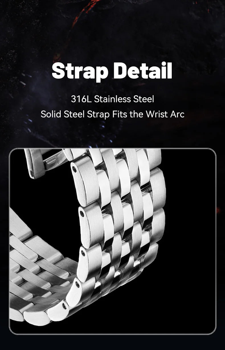 Seagull 2025 New Natural Series Men Watch Automatic Mechanical Watch Polaris Sub Dial Luminous Luxury Dress Men Wristwatch 6180