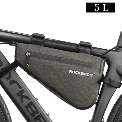 ROCKBROS Bike Triangle Bag Portable Large Capacity Rainproof Cycling Bag MTB Road Bicycle Front Frame Tube Bags Accessories