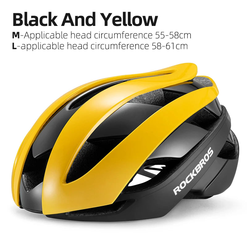 ROCKBROS Lightweight Cycling Helmet High Strength Head Protection Safety Helmet Breathable Streamlined Integrated Cycling Helmet