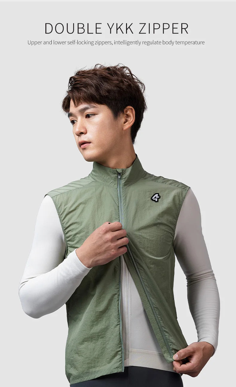 Lameda Cycling Vest For Men Windbreaker With Pockets Men's Cycling Running Vest Windproof Coat Jackets Man Road Bike Clothing