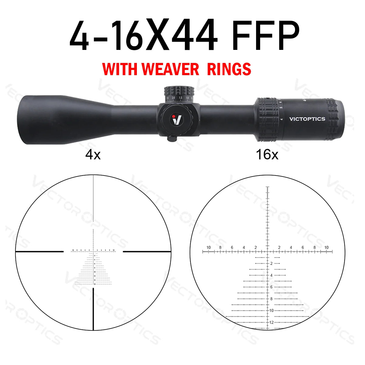 Victoptics S4 4-16x44 FFP SFP Riflescpe FDE with Turret Lock Feature Edge-to-Edge Image hunting tactical MDL Long Eye Relief