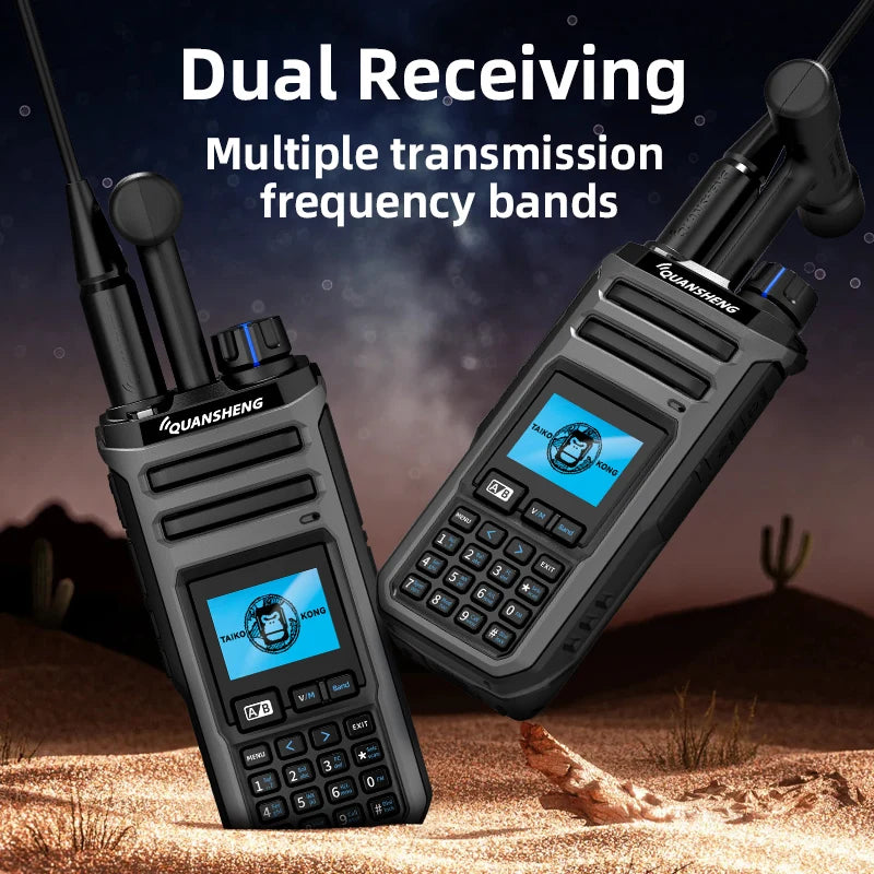 Quansheng TK-11(5) 10W VHF/UHF Dual Band Radio 999CH CTCSS/DCS IP55 2500mAh Type-C NOAA Weather Alarm CE