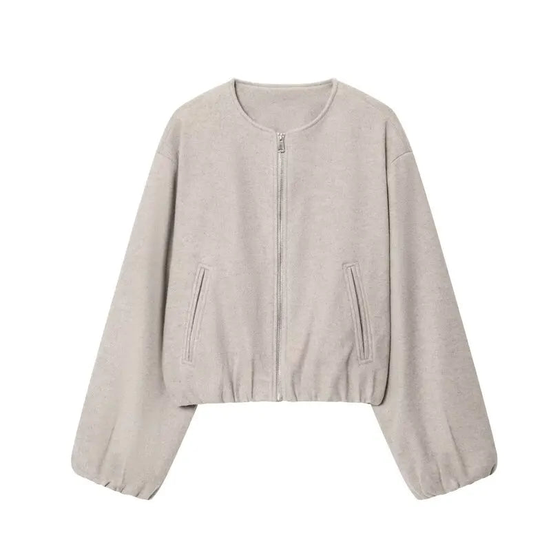 Fall 2024 Women's Loose Basic Long Sve White Jaet Versatile Outerwear New Arrival Faionable Versatile Ladies' Coat