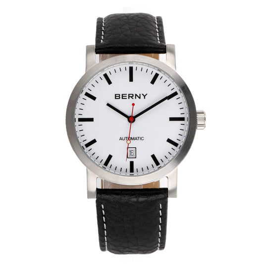 BERNY Watch for Men Mechanical Automatic Watches  Luxury Brand Male Clock Water Resistant Swiss Trackway Men's Wristwatch