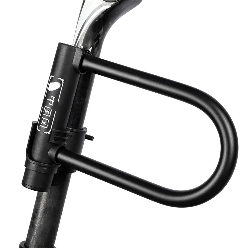 WEST BIKING Bicycle U Lock MTB Road Bike Padlock Portable Anti-theft Safety Motorcycle Scooter Cycling Lock Bicycle Accessories