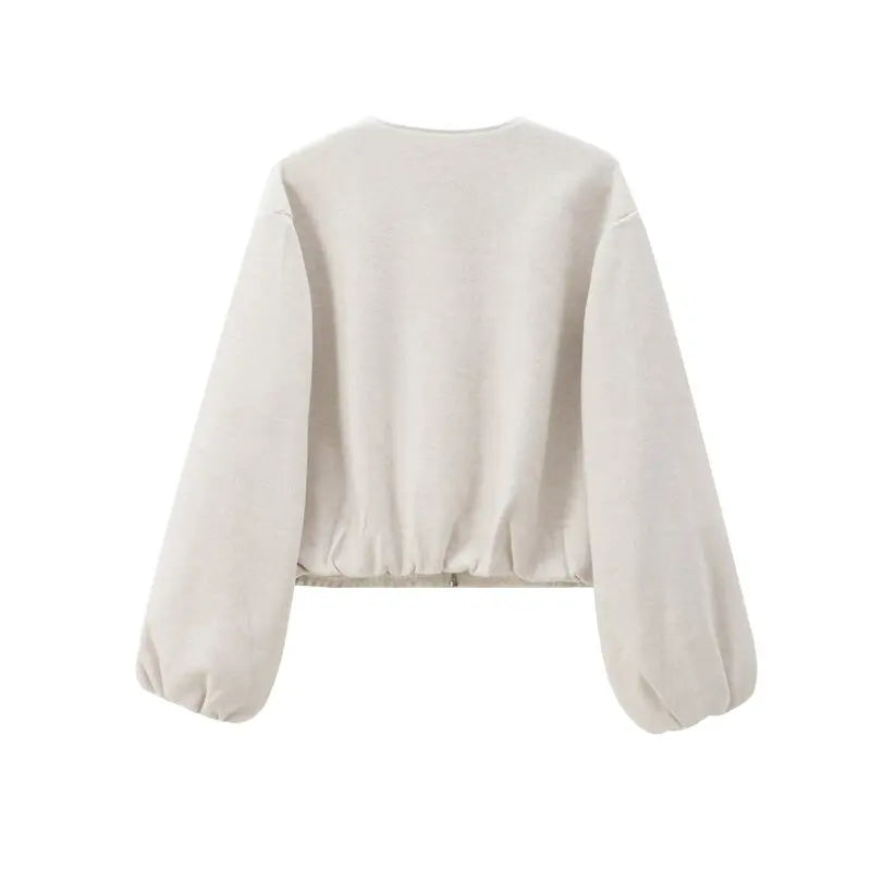 Fall 2024 Women's Loose Basic Long Sve White Jaet Versatile Outerwear New Arrival Faionable Versatile Ladies' Coat