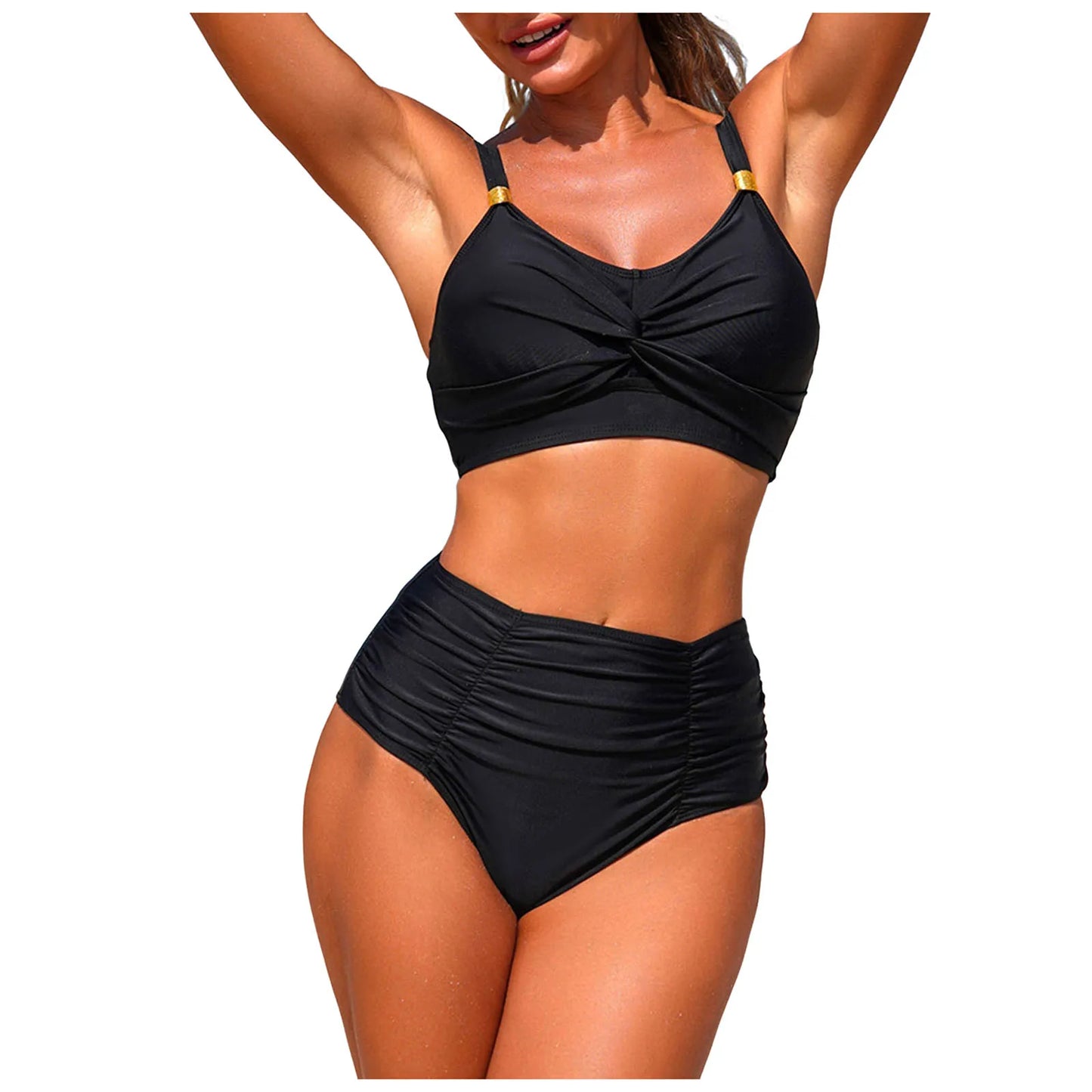 Sexy Bikinis Push Up Swimsuits Women Summer Swimwear For Female Beach Swim Wear Bathing Suits High Waist Tankini Set Pool Bather