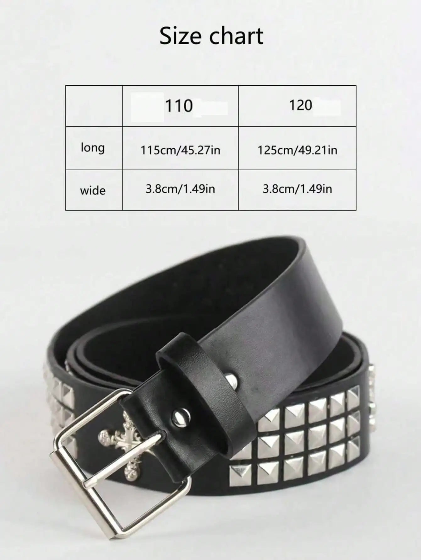 Solid Color Punk Rhinestone Studded Leather Belt, Suitable For Teens, Casual Outdoor, Athletic, Vacations, Graduation Gifts, Birthday, Daily Wear