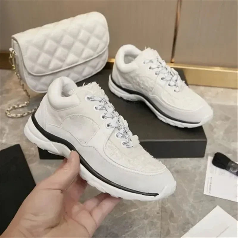 NEW 24S Camellia Men Women Comfortable Dress Shoes White Black Genuine Casual Leather Breathable Ladies Low Outdoor Sports