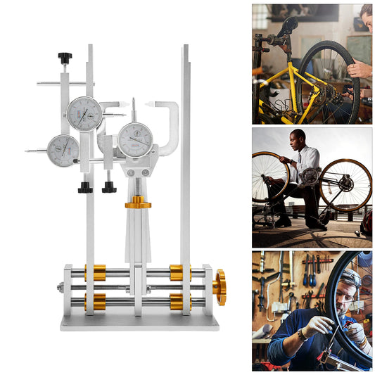 Professional Wheel Truing Stand with 3 Gauges CNC Aluminum Alloy Adjustable for 10-29 Inch Bicycle Wheels (MTB/Road Bike)