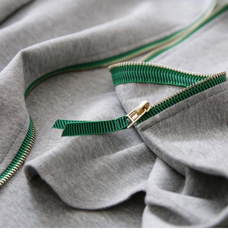 M-XXL Zip Hoodie y2k Women Autumn Winter New Long Sleeve Loose Casual Cardigan Sweatshirts Female Fashion White Black Clothing