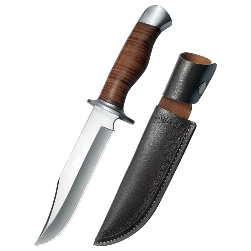 Outdoor tactical hunting knife, a pocket knife for camping, wilderness survival and daily carry.