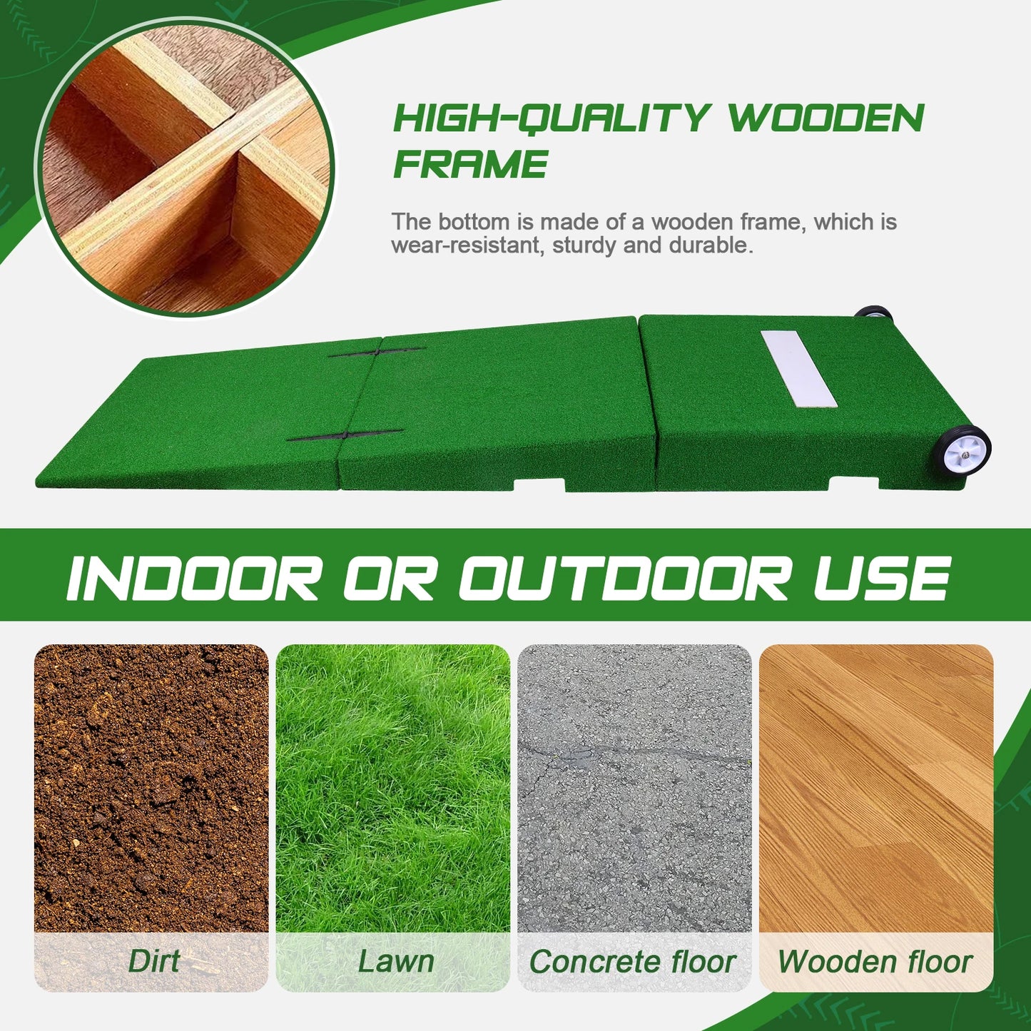 88x28x6 Inch Foldable Pitching Mound with Carry Handle Baseball Pitchers Mound for Practice Softball Youth Backyard Training