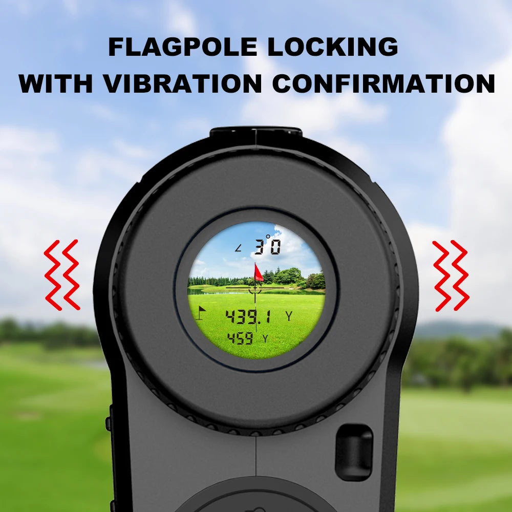 REVASRI 1000Yards Golf Rangefinder, 6x Magnification , Flag-Lock Vibration, and Slope-Compensated Distance Function for Golfers