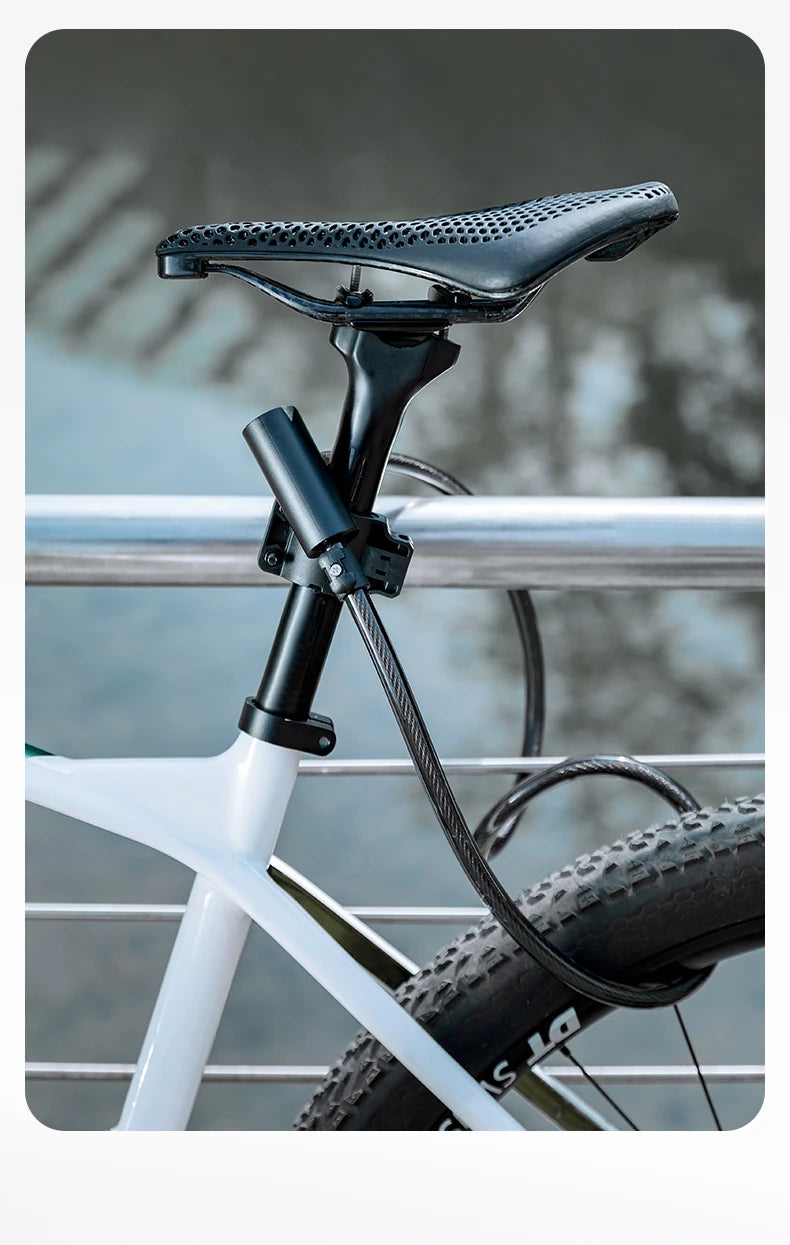 ROCKBROS Bicycle Lock Portable Anti-theft Zinc Alloy Chain Lock MTB Road Cycling Motorcycle Electric Scooter Bike Accessories