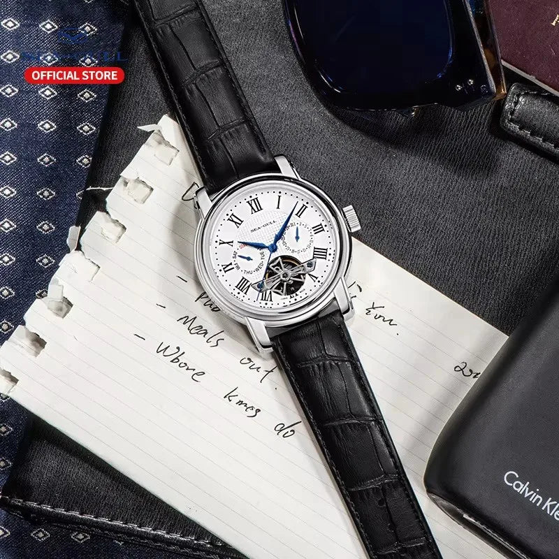 SEAGULL Luxury Watch Business Waterproof Male Clock Date Stainless Steel Mechanical Watch Men Watch reloj hombre 2023 D819.622