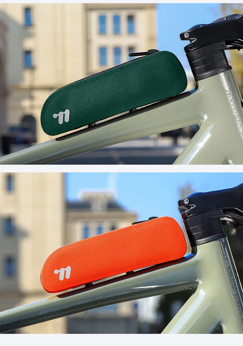 WEST BIKING Bike Top Tube Bag TPU Cycling Front Bag With Screws or Straps Waterproof MTB Road Bike Storage Bag Accessories