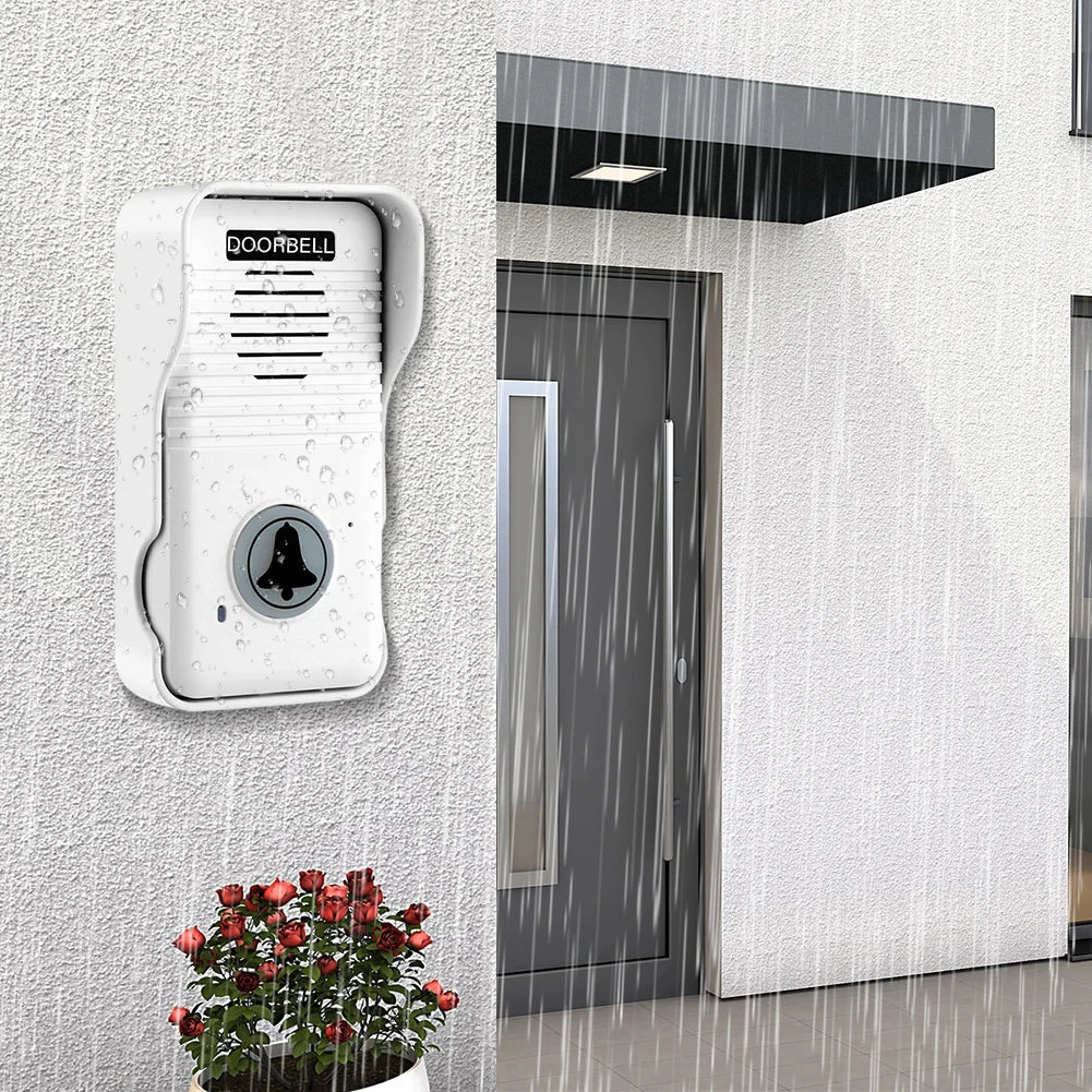 Wireless Voice Duplex Intercom Doorbell 500M Apartment Room Intercom with Rechargeable Battery for House Home Factory Office
