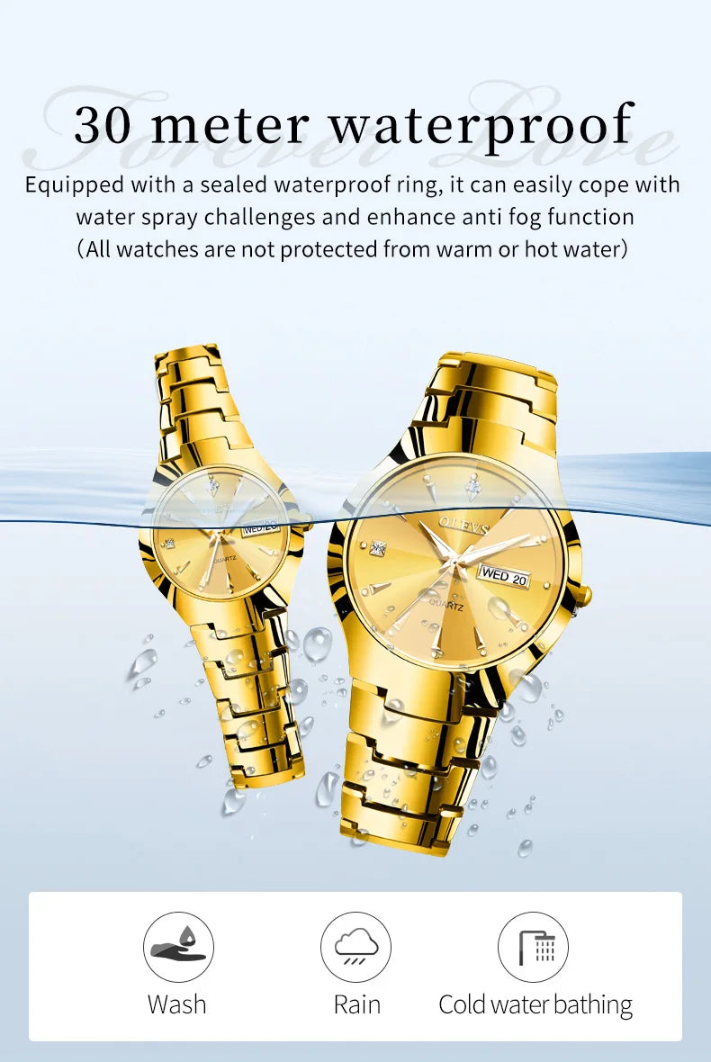 OLEVS Women Watch Quartz Rhombus Mirror Original Quartz Watch for Women Waterproof Luminous Stainless Steel Wristwatch Date Week
