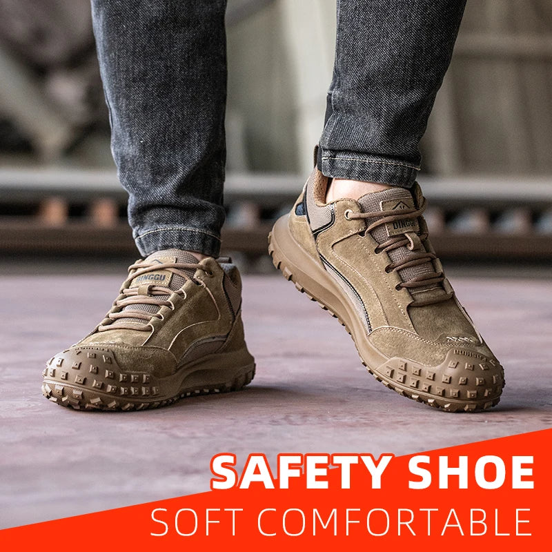 Men's Steel Toe Anti-Puncture Breathable Lightweight Indestructible Industrial And Construction Site protective shoes