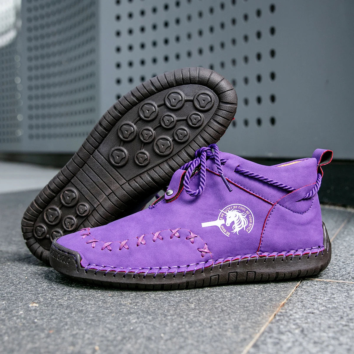 Western Chic Handmade Ankle Boots - Premium Hand-Stitched, Soft Leather, Casual Outdoor Shoes for Women - Comfortable, Durable,