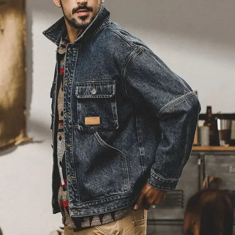 Winter 2025 Loose Cowboy Coat for Men Trendy Washed Low Price Y2k New In Casual Denim Jackets Man Korean Popular Clothes Lxury