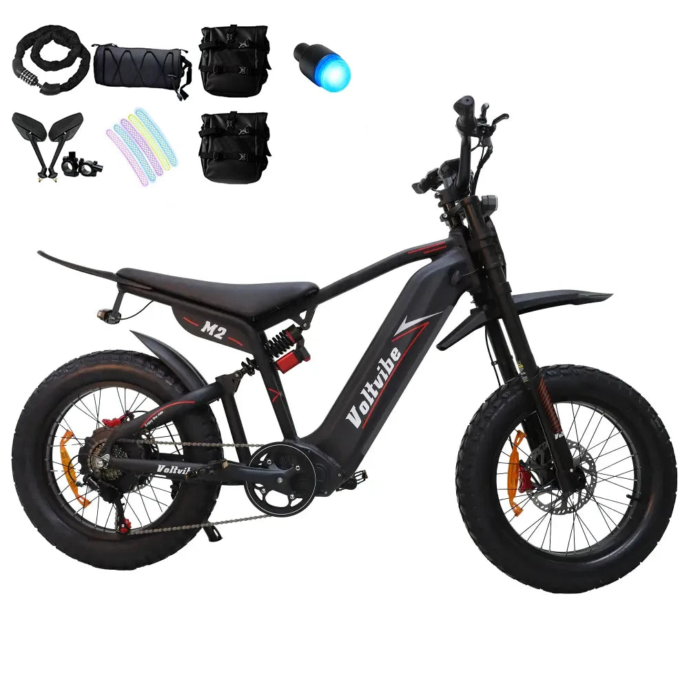 BAOLUJIE DM01 Electric Motorcycle 2000W Moto Electric Bicycle 60V30AH Battery Color Display 42 MPH EBike UL2849【1 Year Warranty】