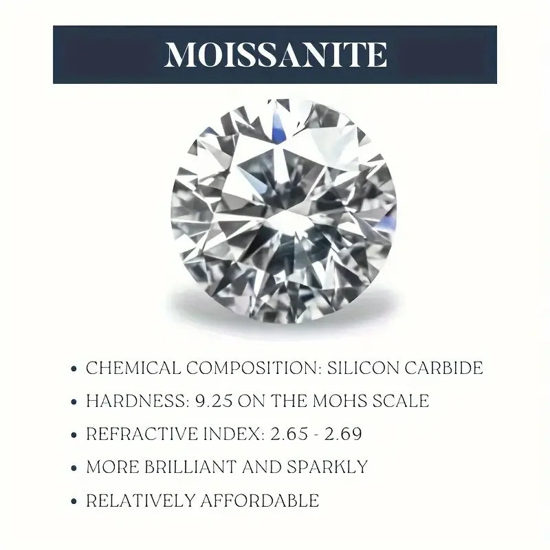 1pc 1ct 2ct 3ct Moissanite Ring 925 Sterling Silver 18K Gold Plated Elegant Gift Jewelry for Women Comes with GRA Certificate