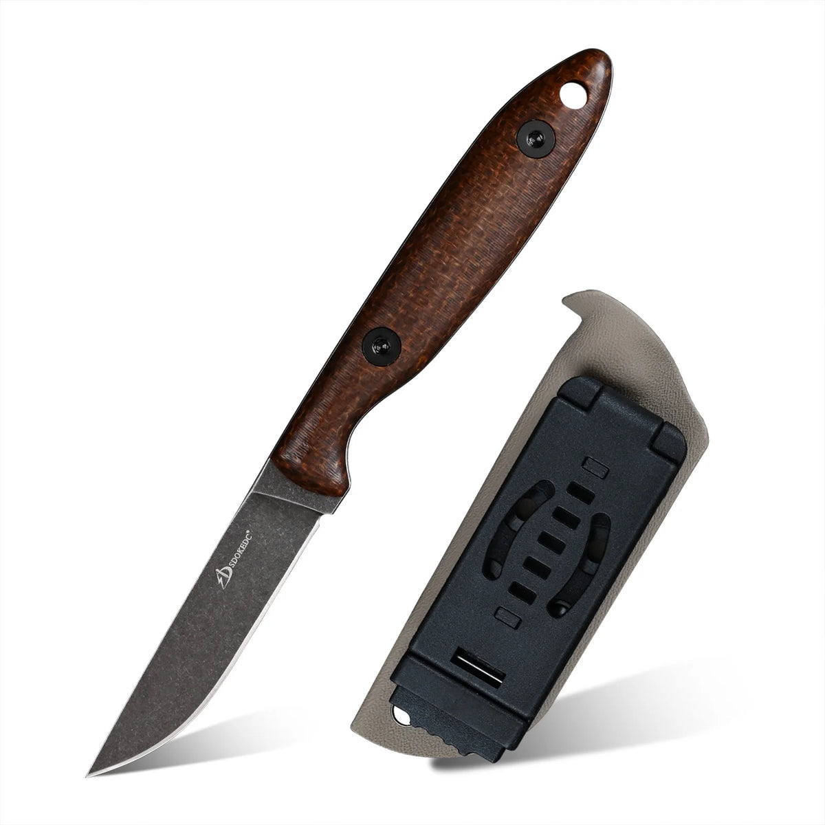 High Hardness SDOKEDC DC53 Steel Multifunctional EDC Cutter, Wear Resistant Micarta Handle for Outdoor Camping Fishing Travel