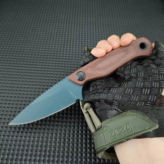 Professional-level Tactical Knife BM203 BT with D2 Blade Rubber Handle Ergonomic Grip Outdoor Hiking and Rescue Tool Man's Gift