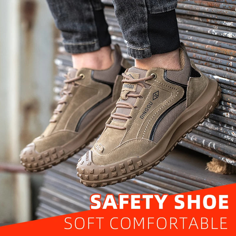 Men's Steel Toe Anti-Puncture Breathable Lightweight Indestructible Industrial And Construction Site protective shoes