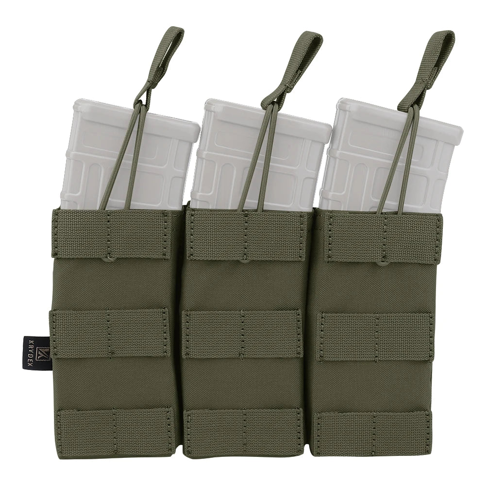 KRYDEX Tactical Magazine Pouch Single/Double/Triple Open-Top MOLLE Strap Holder Mag Pouch for 5.56mm M4 M16 Hunting Accessories