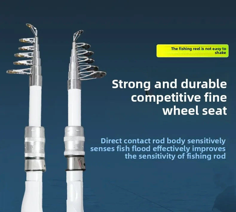 Mini Portable Super Short Luya Rod Travel Fishing Gear Set Small Telescopic Full Section Fishing Equipment for Easy Carry