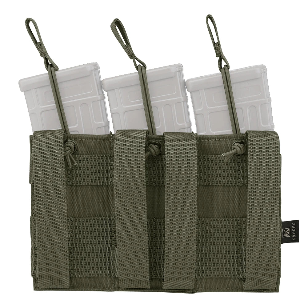 KRYDEX Tactical Magazine Pouch Single/Double/Triple Open-Top MOLLE Strap Holder Mag Pouch for 5.56mm M4 M16 Hunting Accessories