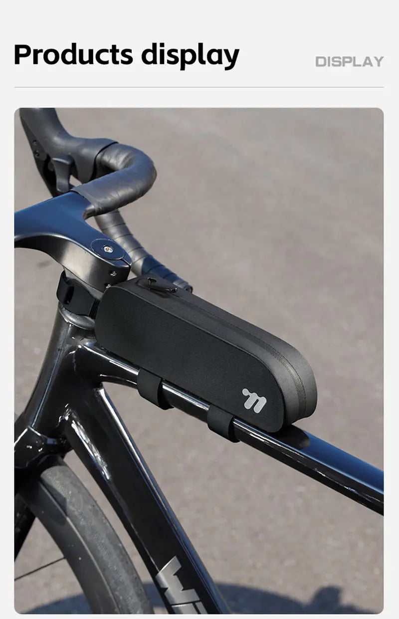 WEST BIKING Bike Top Tube Bag TPU Cycling Front Bag With Screws or Straps Waterproof MTB Road Bike Storage Bag Accessories