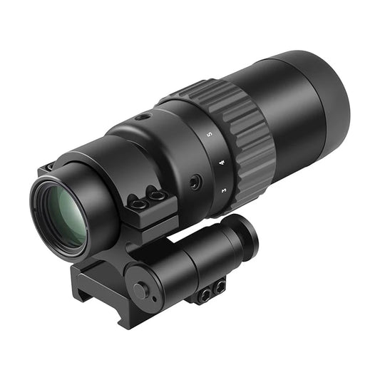 Feyachi M36 1.5X - 5X Red Dot Sight Optics Magnifier with Flip to Side Mount