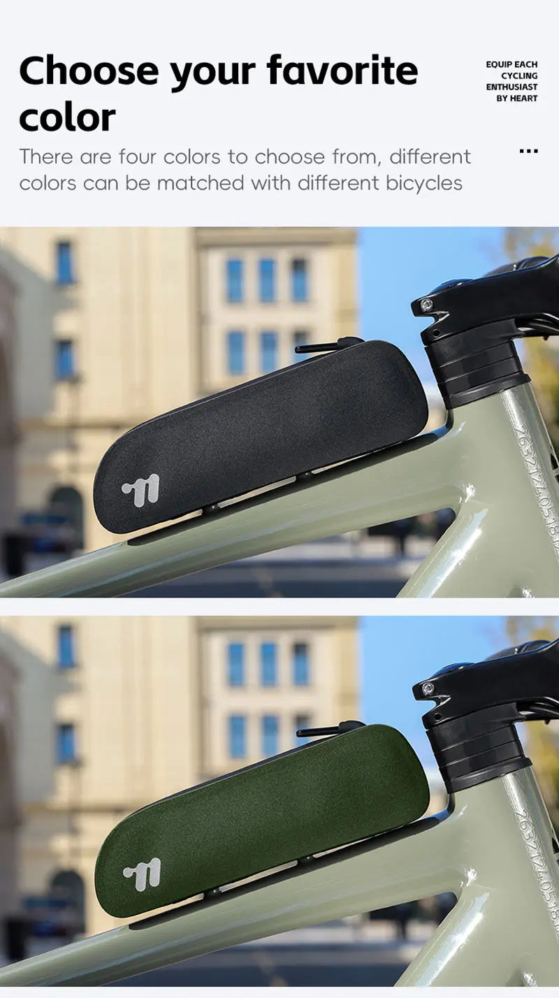 WEST BIKING Bike Top Tube Bag TPU Cycling Front Bag With Screws or Straps Waterproof MTB Road Bike Storage Bag Accessories