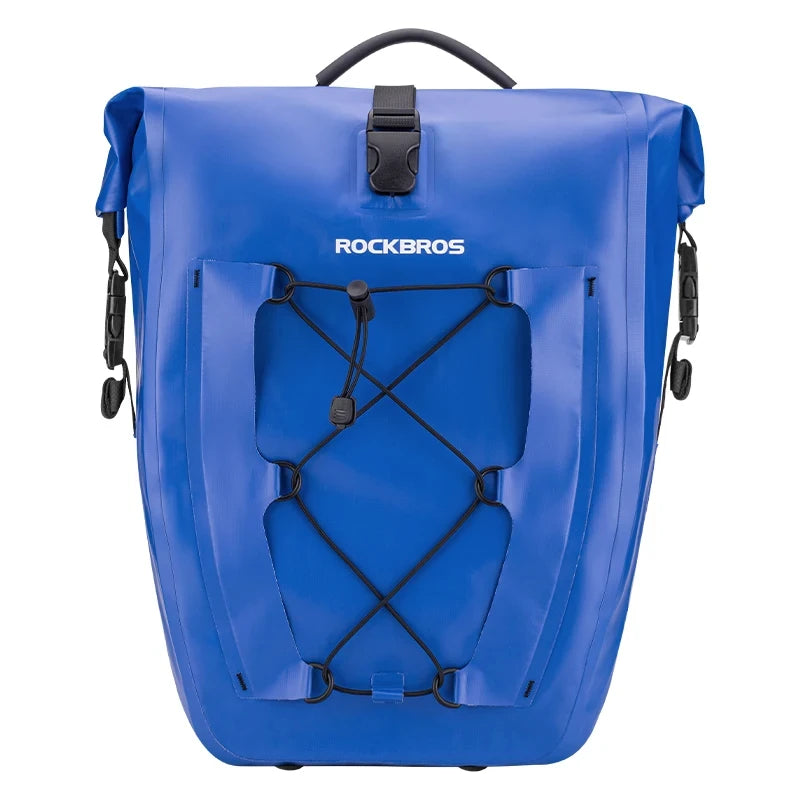 ROCKBROS Waterproof Bike Bag 25L Travel Cycling Bag Basket Bicycle Rear Rack Tail Seat Trunk Bag Bicycle Bag Panniers 1PCS