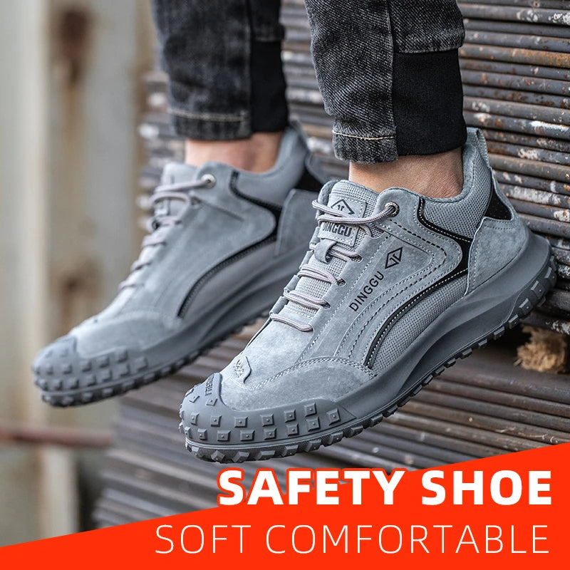 Men's Steel Toe Anti-Puncture Breathable Lightweight Indestructible Industrial And Construction Site protective shoes