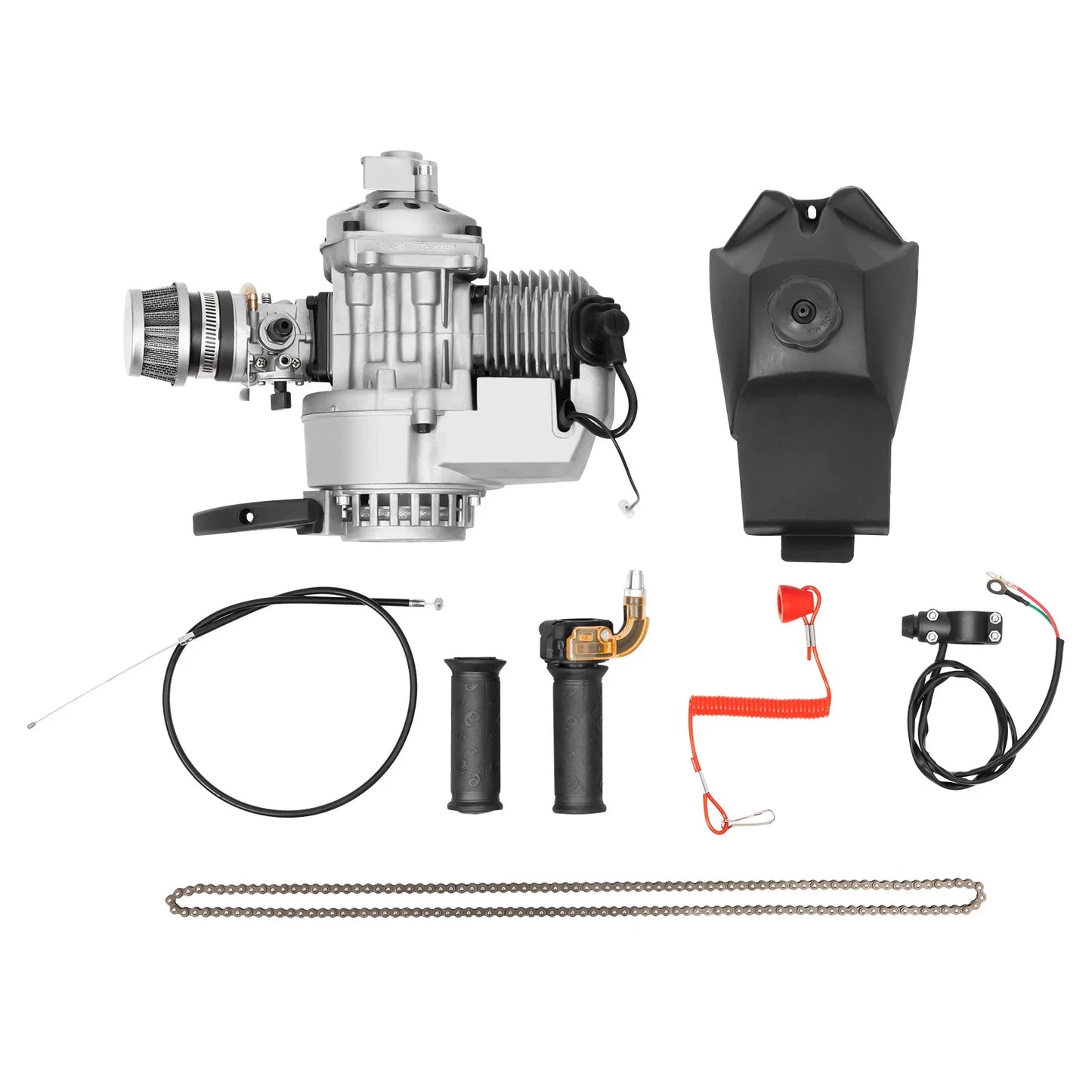 49CC 2-Stroke Engine Motor Kit, Mini Pull Start Engine for Pocket Bike Mini Dirt Bike Atv Or Scooter