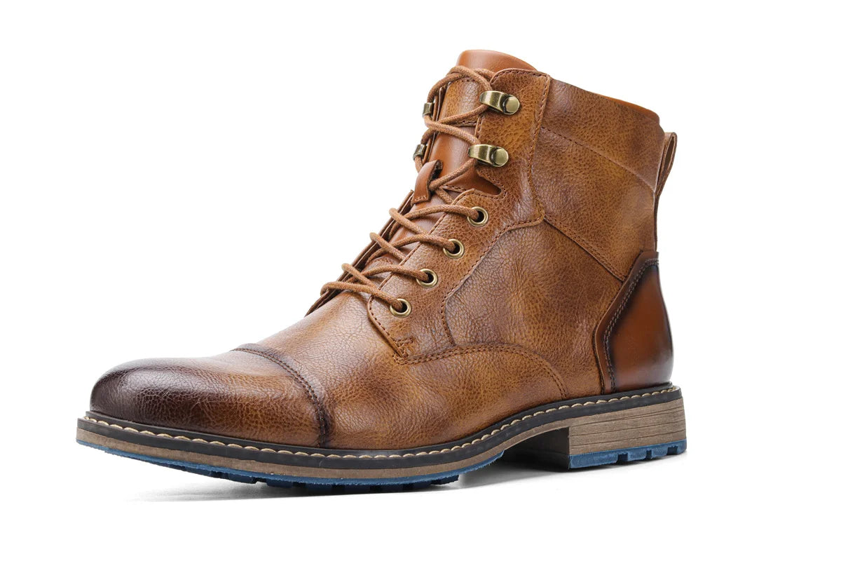 Size 8-13 Retro Men Boots 2026 Fashion Comfortable Spring Leather Boots