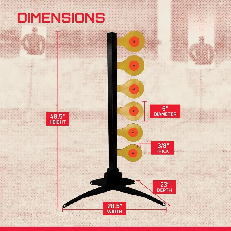 Handgun Dueling Tree Target with AR500 Steel Paddles, World of Targets